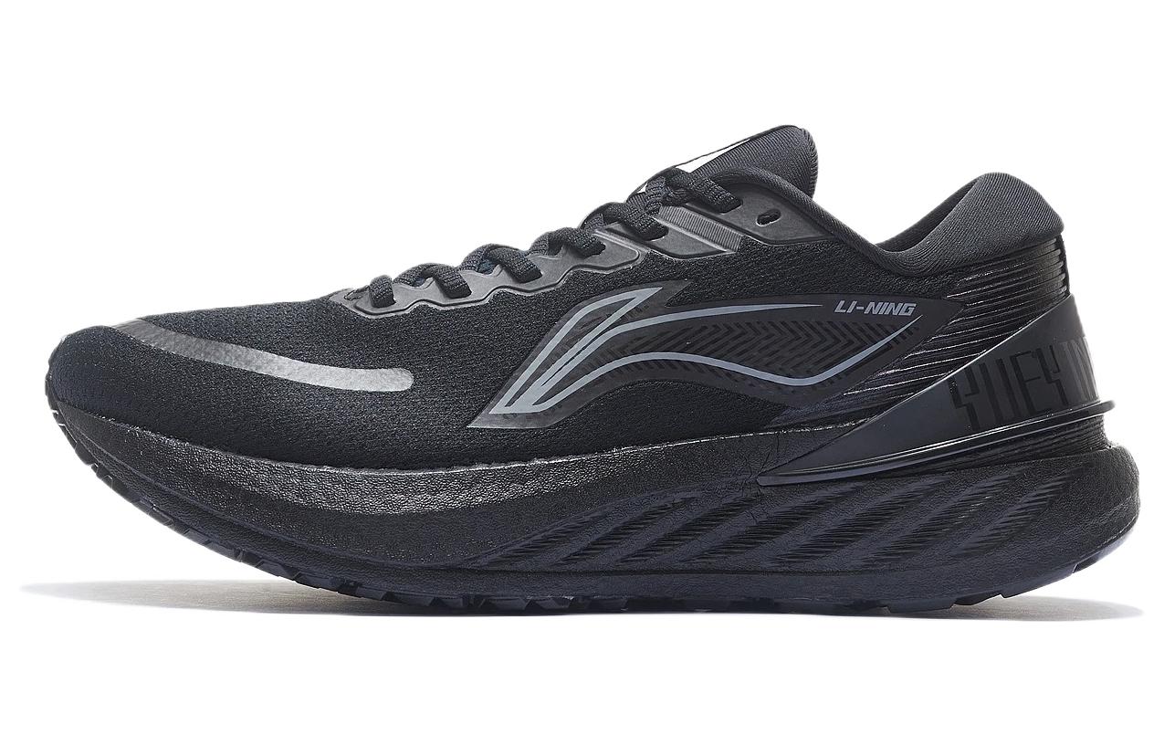Li Ning YueYing 2.0 Тканевая Амортизация Нескользящая Низкие Беговые Кроссовки Мужские Черные ARHS021-5 40