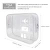 TSA-Approved Quart Size Clear Toiletry Bag - Transparent Makeup Bag for Air Travel. High-Quality Leak-Proof Design.
