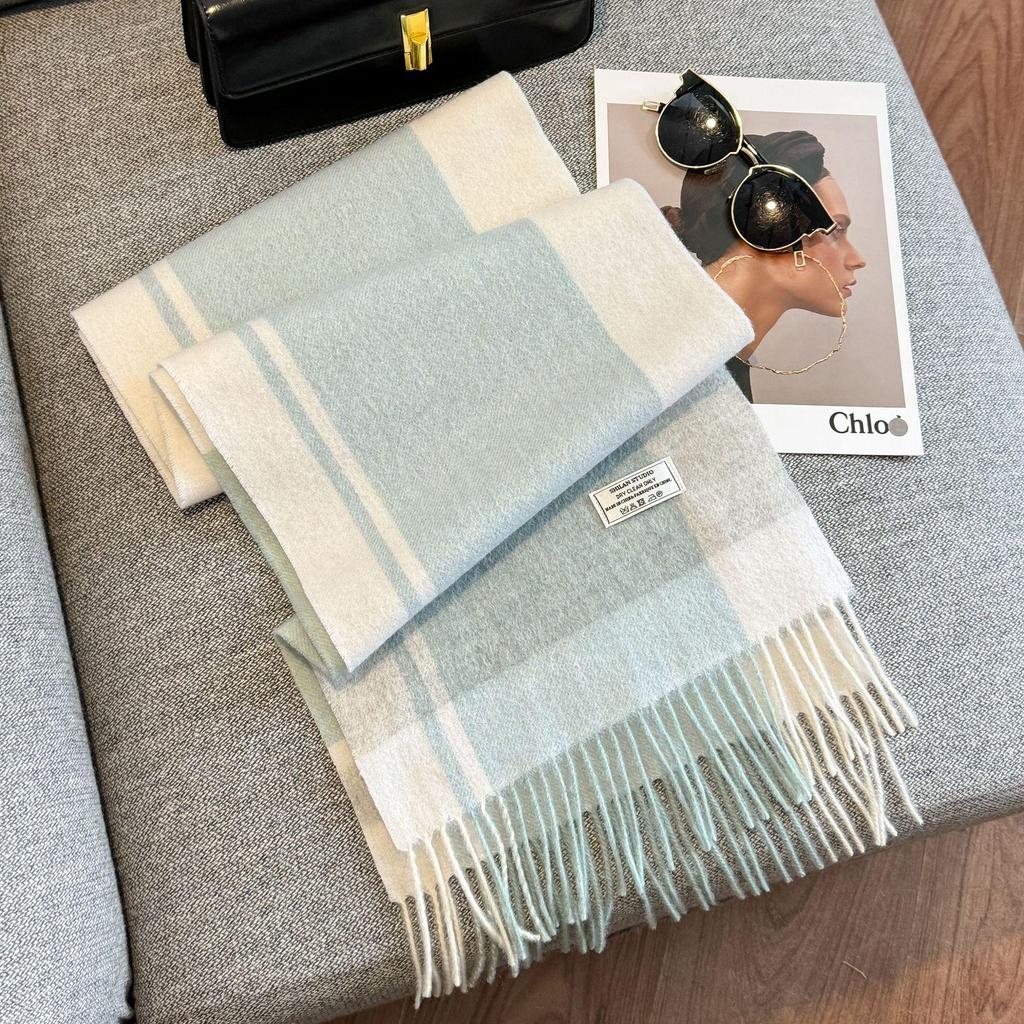 2025 Unisex 100% Wool Scarf: Versatile and Warm for Autumn & Winter