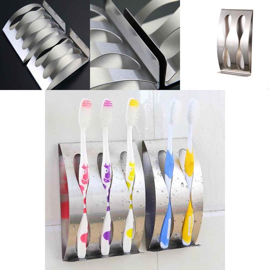 Wall Mount Stainless Steel Toothpaste Dispenser 2/3 Position Holder For Organized Bathrooms**