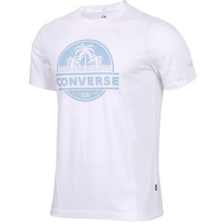 Converse T Shirts Men s White Crew Neck 10008089-A03 XL