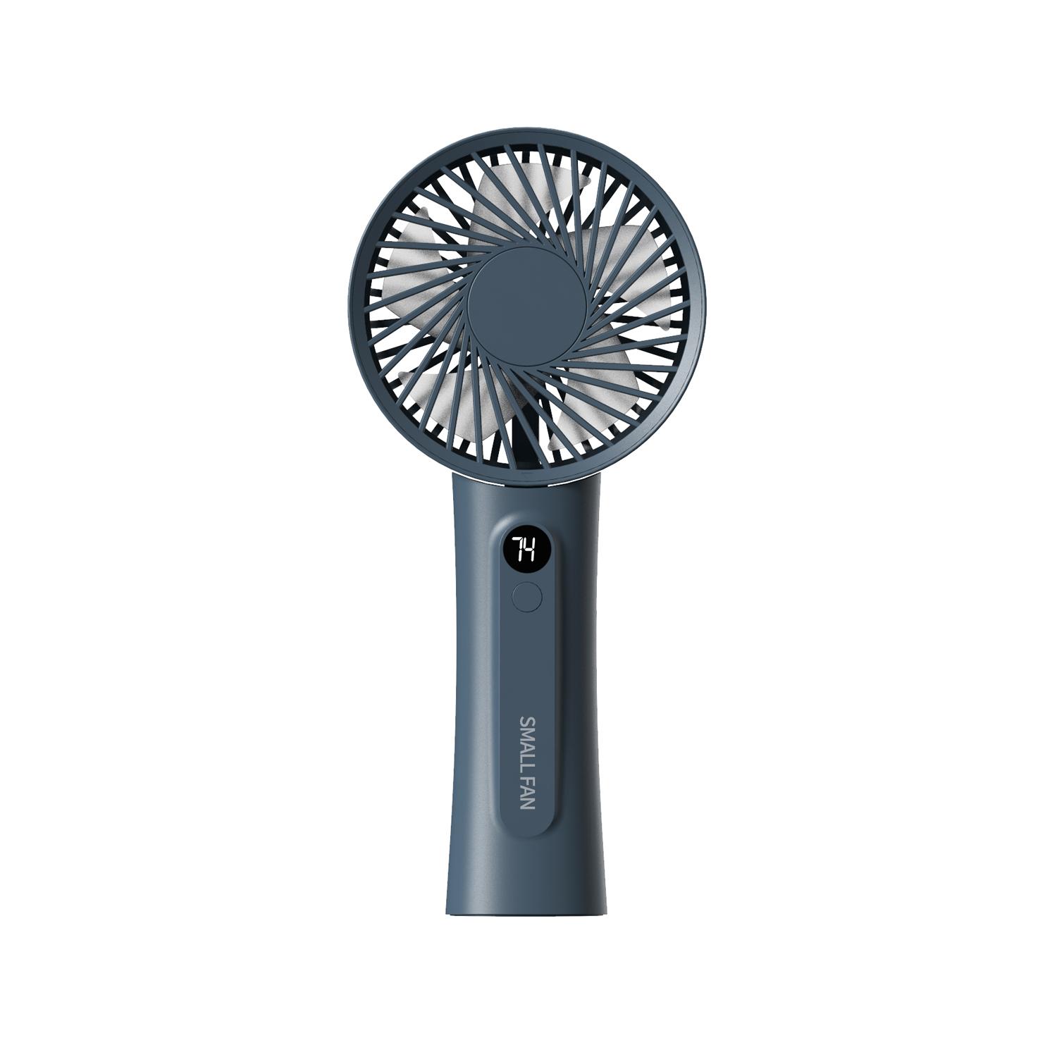 

Portable Handheld Fan, 90°Foldable Portable Fan, 1200mAh Handheld Fans with Power Display, Personal Cooling for Indoor Outdoor синій