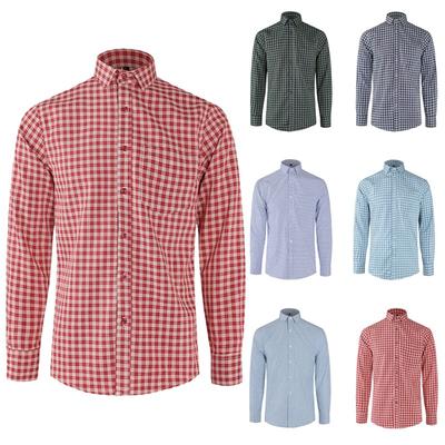 Plaid Shirt Male Long-Sleeved Shirts Spring Autumn Blouse Mens Top Blouse Lapel Button Down Shirts Slim Cardigan for Man