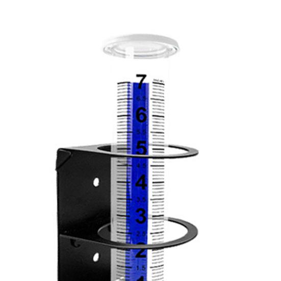 Outdoor Rain Gauge with Metal Stake Large Capacity Garden Lawn Yard Fence Patio Farm Water Rain Meter Tube with Mounting Rack
