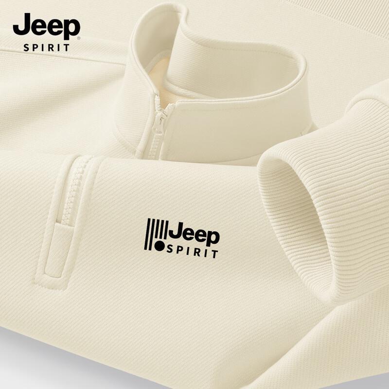 

JEEP SPIRIT Men s 2025 Autumn/Winter Fleece Lined Half-Zip Sweatshirt 2XL