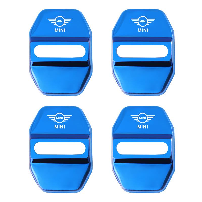 4Pcs Metal Car Door Lock cover Protective Buckle Cover Sticker For Mini Cooper JCW Works R56 R50 F54 F55 F56 F57 F60 R52 R55 R53 q7
