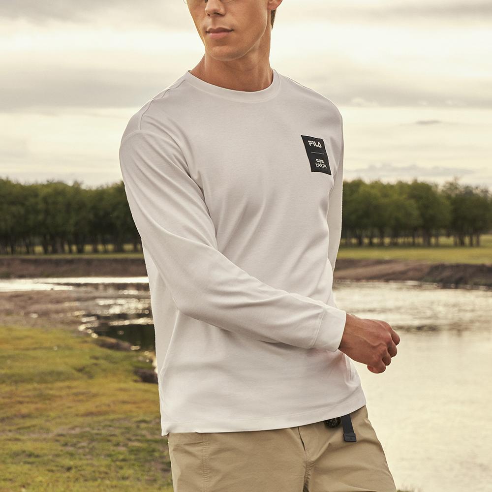 FILA x BBC EARTH T Shirt Men's Snow A51M437101FWT