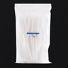 100 Individually Packaged Black and White Self-Locking Nylon Zip Ties - Buckle Type