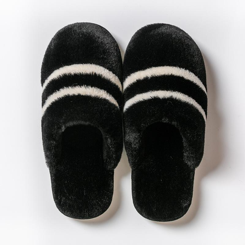 

Free shipping new cotton slippers autumn and winter 2025 new indoor home warmth plush soft bottom non-slip couple s home 36-37 (too small)