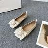 Fashion Round Toe Black Shoes for Women White Office Woman Flats Moccasins Low Price Elegant Dress Vacation 2025 Trend Spring Summer Y2k