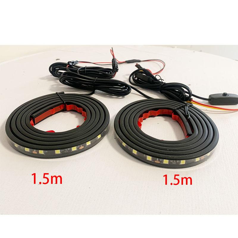 12V Waterproof Car Lights Strip LED Truck Cargo Bed Strip Light Bar kit With Switch For Pickups SUVS RV Boats Decorative Lamp 6000K