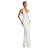 2025 Women's European & American Style Spliced Strappy Long Slim Fit Halterneck Formal Dress
