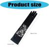 Chic Lace Trimmed Glossy Gloves With High Perfect For Evening Parties Outdoor Activities Easy Clean