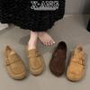 Cowhide Version, All-inclusive Women's Super Soft Sole, Not Tired, One Pedal, Lazy Single Shoes, Casual Doudou Shoes