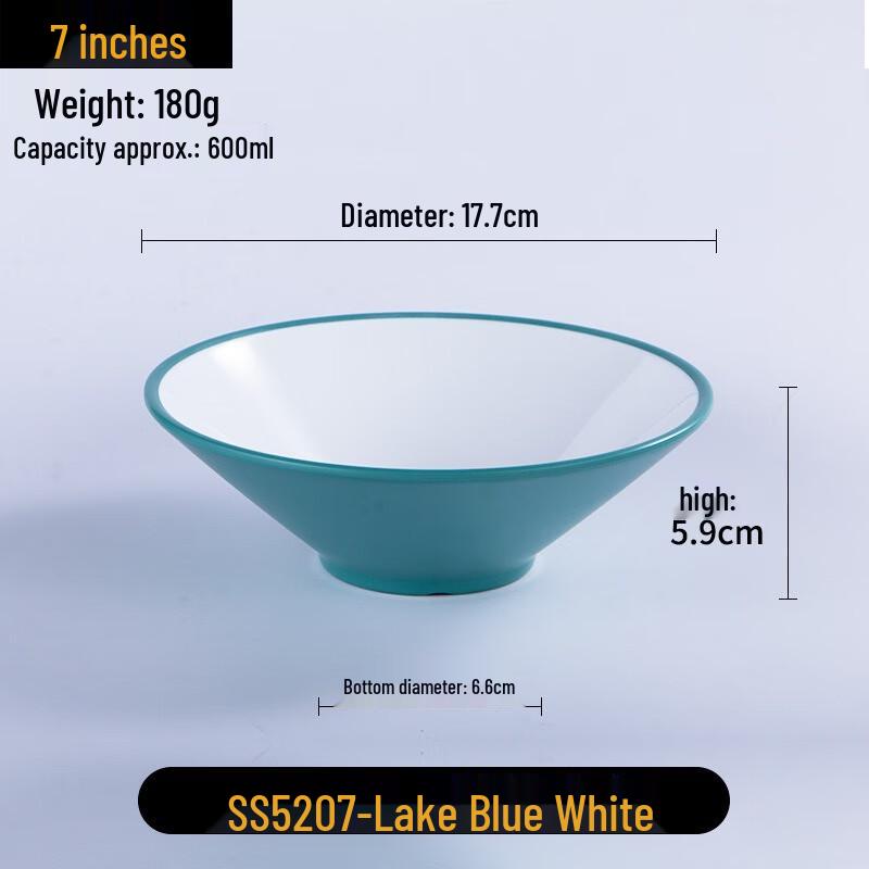 

JINMEILI 7-inch Melamine Imitation Porcelain Ramen Bowl
