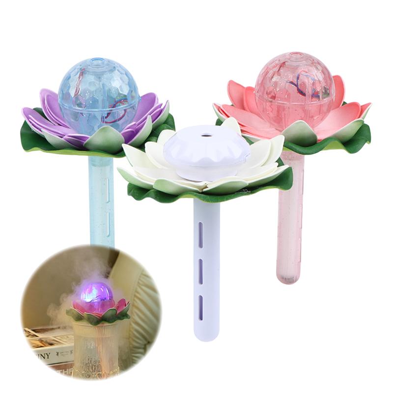 Innovative Lotus Shape Humidifier with Colourful LEDs for Daily Well-being