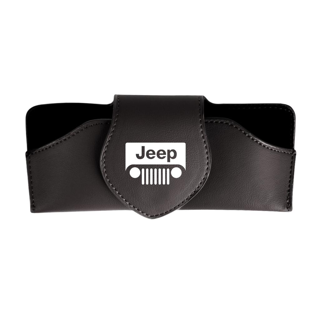 Car Sun Visor Glasses Storage Box Sunglasses Clip Holder Accessories For JEEP Wrangler Grand Cherokee Renegade Compass Valve Cap