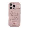 Ins Line Dachshund Suitable for Iphone16 Mobile Phone Case Cartoon 14 Apple 13 All-inclusive 15pro Max Soft 17