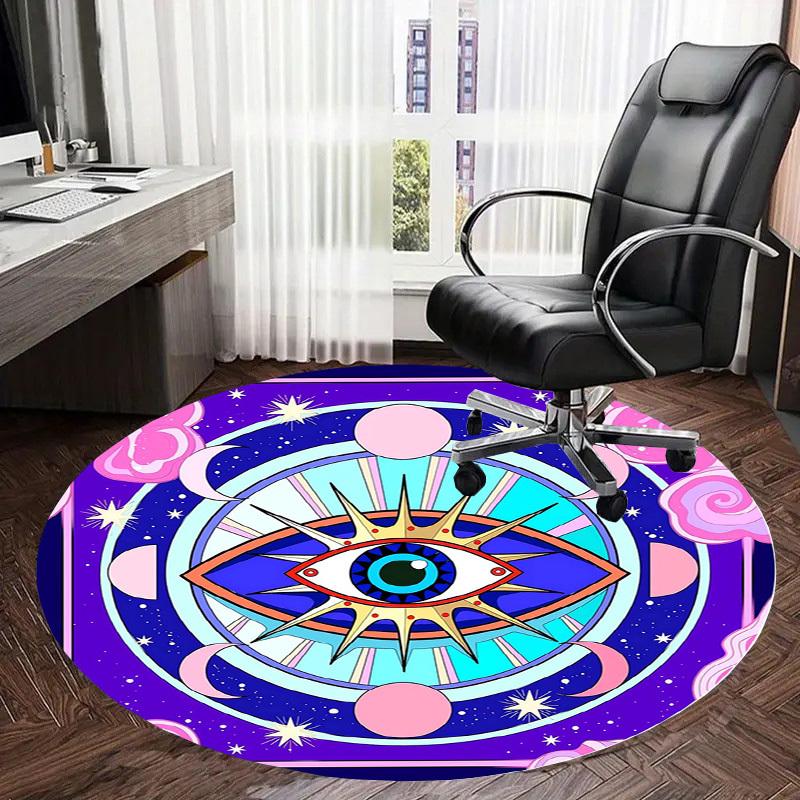 1pc Office Carpet Chair Mats Cosmic Eye Mandala Art Perfect for Decorating Office Chairs, Living Rooms, Or Bedrooms