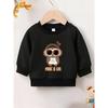European sizes Cute Printed Pattern 0-3 Years Old Kids' Comfortable Children's Spring Lightweight Round Neck Sweatshirt, Suitable for Outdoor Wear
