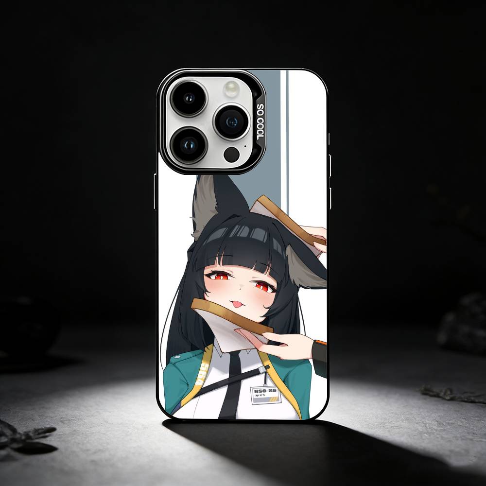 Zenless Zone Zero Miyabi Hoshimi Phone Case For iPhone 17,16,15,14,13,12,11 Plus,Pro Max,XS,Colored Silver Phone Case