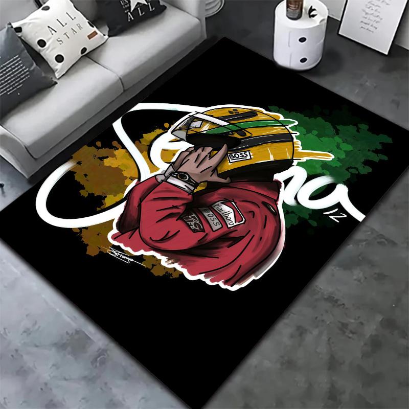 Ayrton Senna Carpet Rug for Living Room Bedroom Home Sofa Decoration,Kids play Nonslip Floor Mat