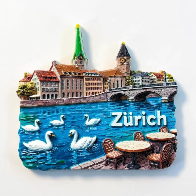 Zwitserland Souvenirs Zürich Koelkastmagneten Alpen Jungfrau Meer van Luzern Regio Kapelbrug Interlaken Koelkaststickers Cadeaus