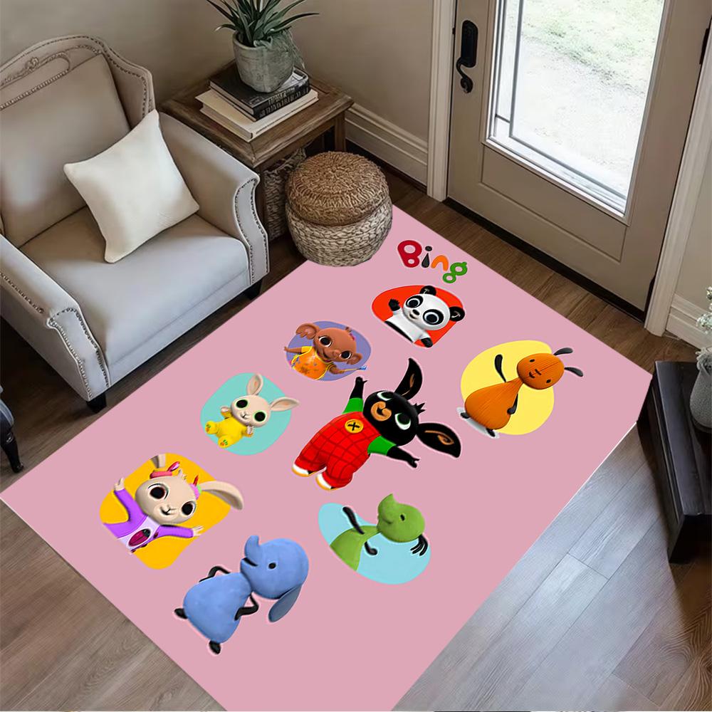 Panda Friends Adventure Area Rug Suitable for Study room Dormitory Entryway Bedrooms Anti-slip Rug Office home decor