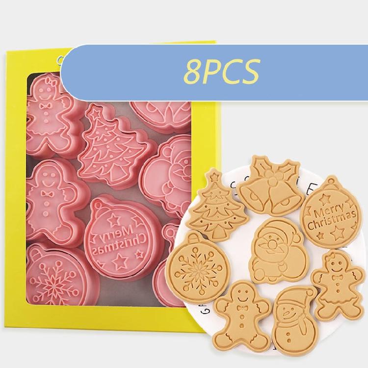Cookie Cutter 3D Biscuit Mold Plastic Baking Cookie Stamp Cookie Decorating Tool