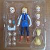 Dragon Ball Z Super Saiyan Future Trunks Android 18 Jointed Action Figure with Interchangeable Faces Accessories Model Toy Gift
