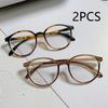2Pcs New Arrival Computer Glasses Frame Women Men Anti Blue Light Round Eyewear Blocking Glasses Optical Spectacle Eyeglass