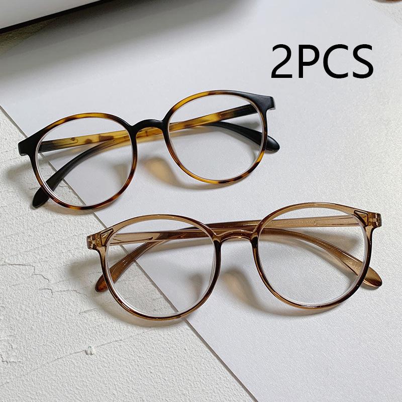 

2Pcs New Arrival Computer Glasses Frame Women Men Anti Blue Light Round Eyewear Blocking Glasses Optical Spectacle Eyeglass
