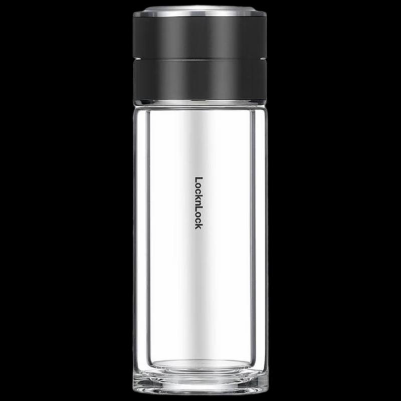 LocknLock Tea Infuser Portable Double-Layer Glass Mug