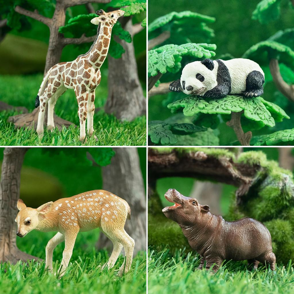 TOYMANY 12-Piece Wildlife Figure Set, Realistic Forest Animal Models, Popular Animal Toys, Birthday Gifts, Decorations, Christmas, New Year's