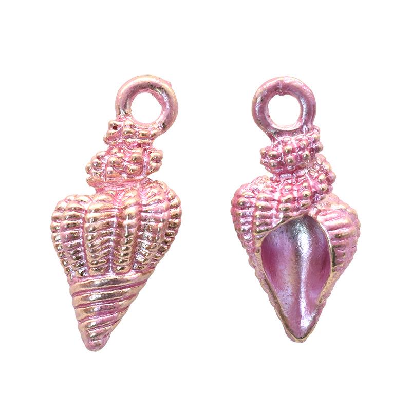 Multicolor Starfish & Seashell Conch Pendant — Marine Life DIY Alloy Jewelry Accessory