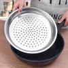 28/30/32/34cm Dumplings Fish Steamer Stainless Steel Kitchen Wok Durable Steaming Tray