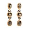 Earrings Bohemian Ethnic Style Earrings Diamond Turquoise Hollow Earrings Women'S Retro Versatile Earrings