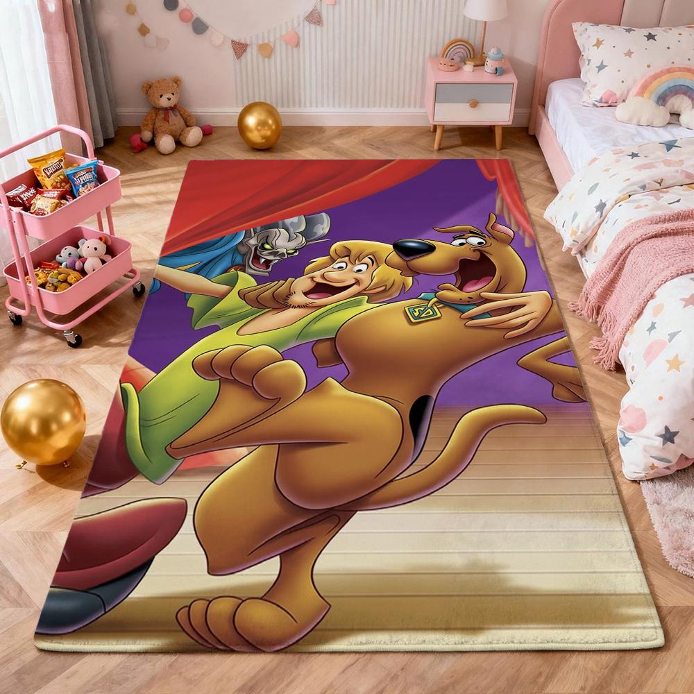 Scoobydoo Mystery Inc Gang Adventure Indoor Rug Nonslip Easyclean Carpet For Living Room Bedroom Hallway Home Decor Birthday Gift