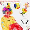 Barevná klaunská pokrývka hlavy Žluté tečky Mašle Pokrývka hlavy Cirkusové rekvizity Zábavné klobouky Jokera Dekorace na make-up párty