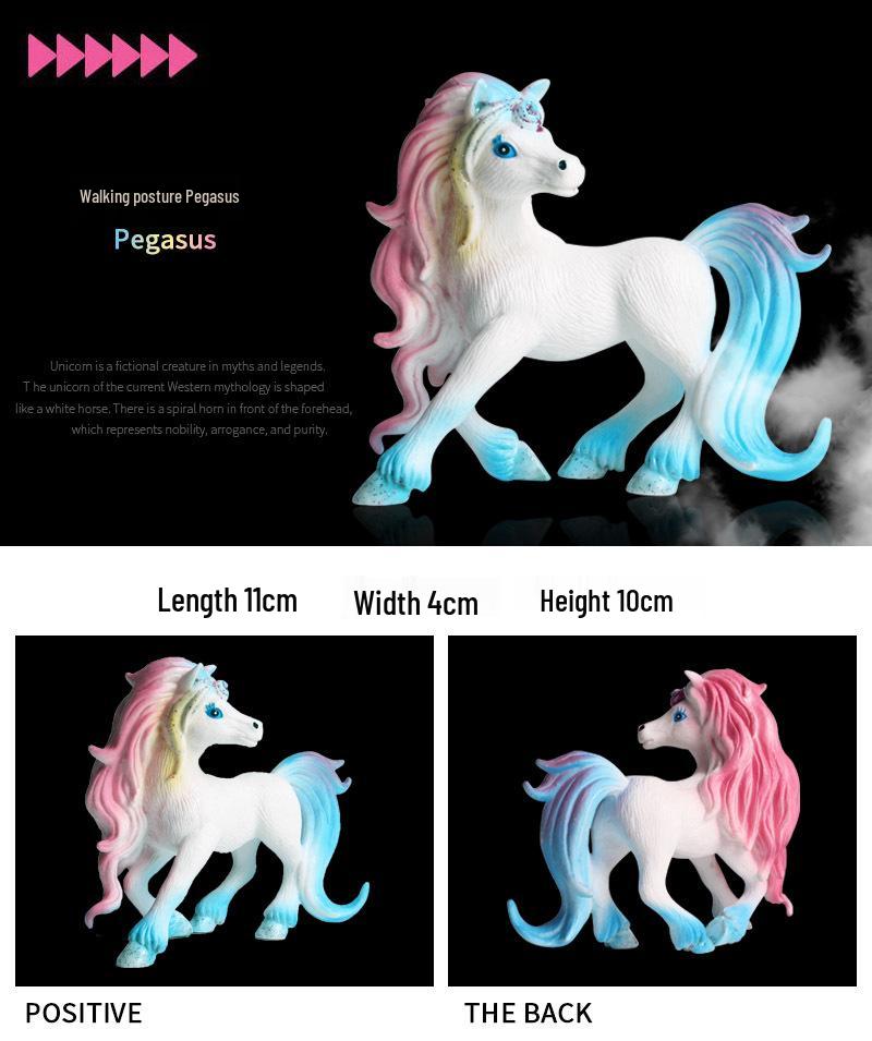 European Mythical Pegasus Unicorn Toy Model: Elf, Mythical Creature, Magic Beast 