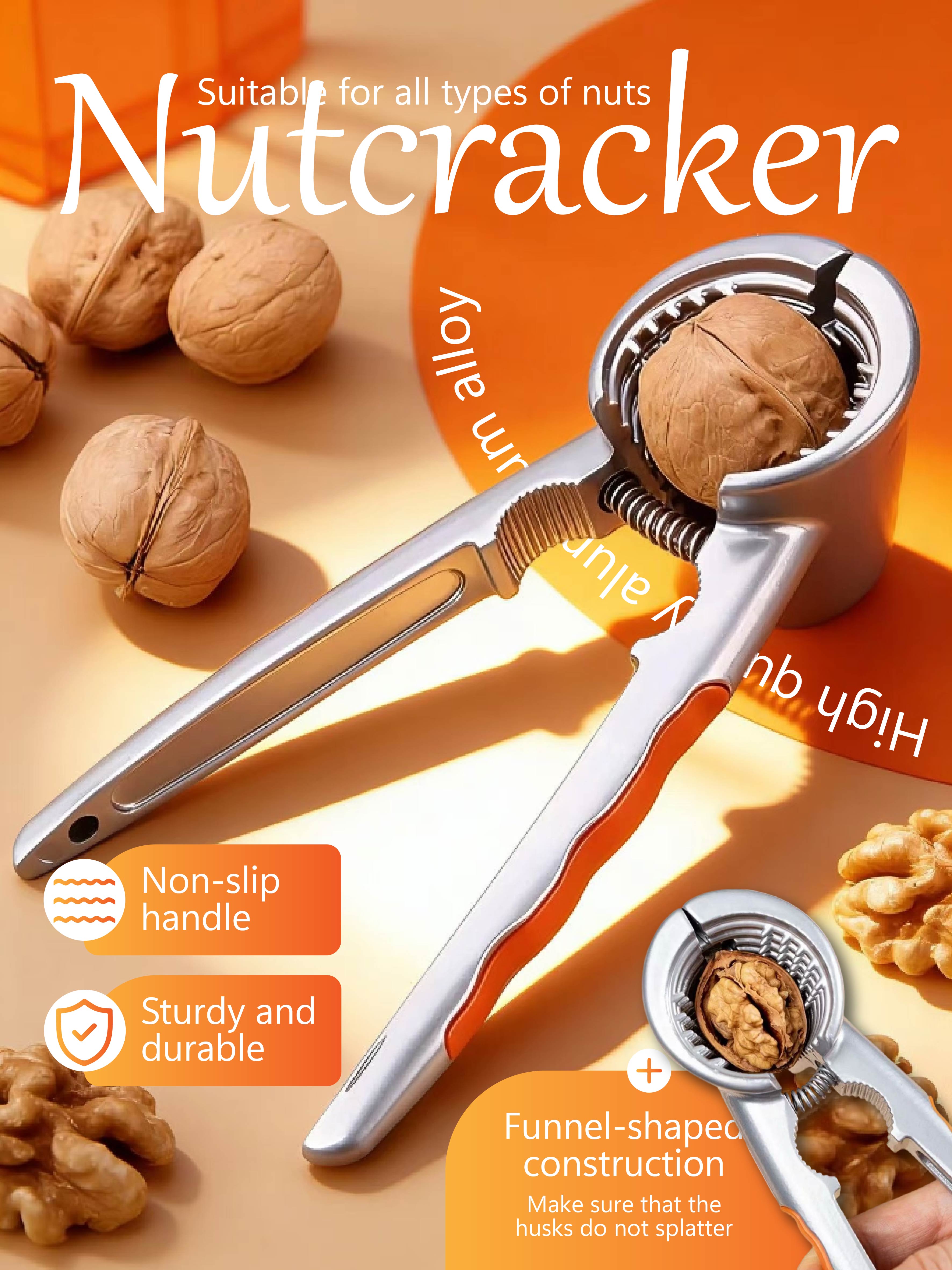 Multi-Purpose Nutcracker - Sturdy Stainless Steel Tool with Non-Slip Handle (Fits All Nut Types)