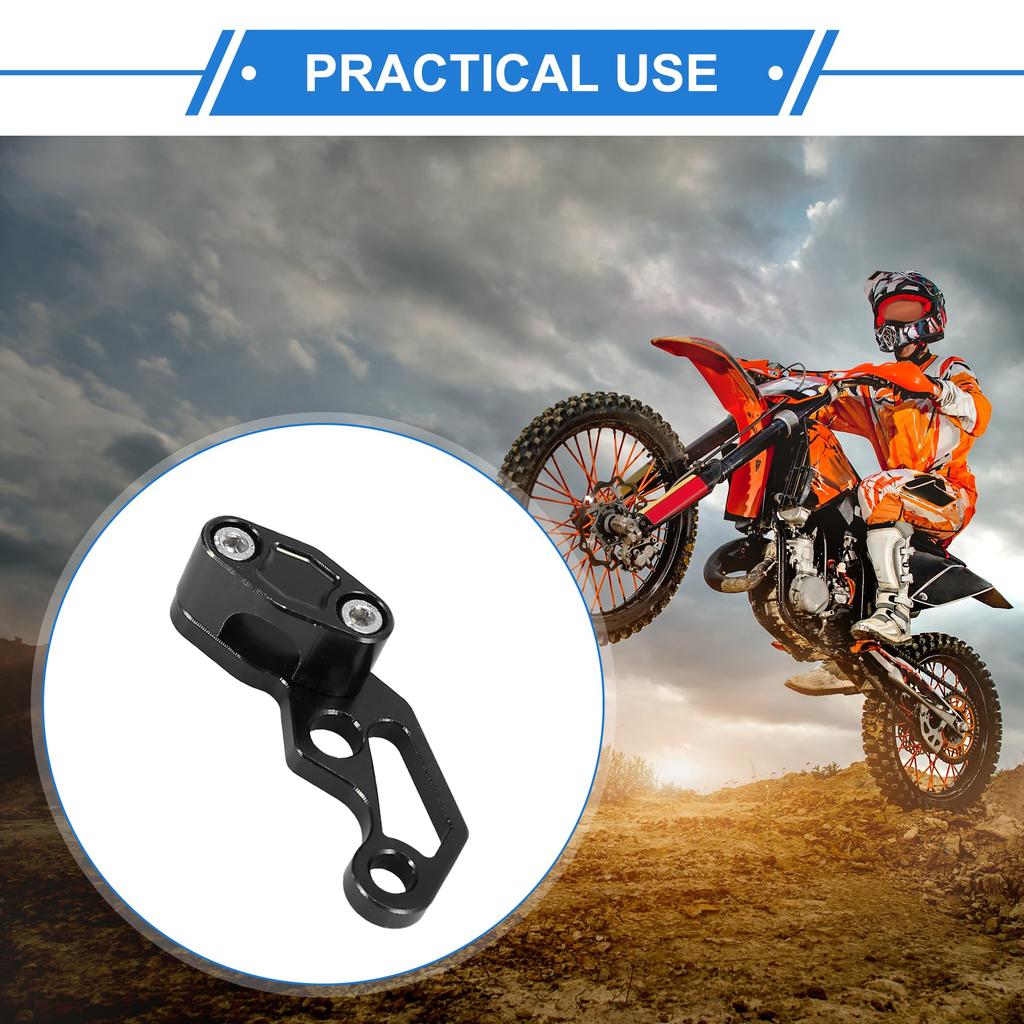 VekAuto Motorcycle Universal Aluminum Alloy Front Brake Line Hose Clamp Black