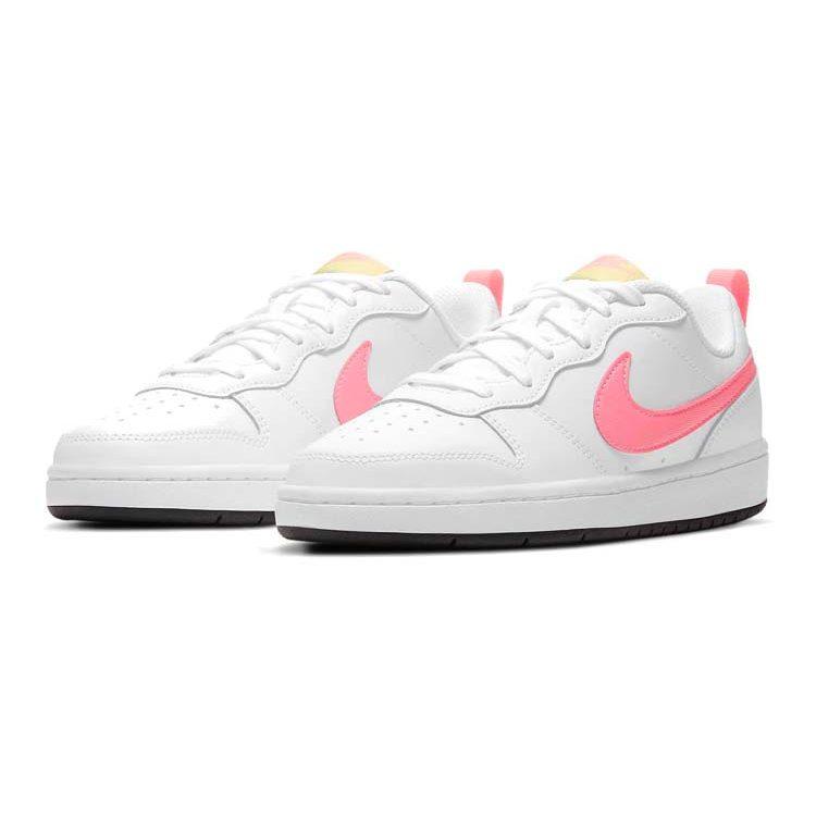 Nike Court Borough Low 2 White Light Citron GS BQ5448-108