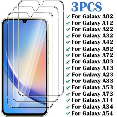 3PCS HD Clear Transparent Tempered Glass Screen Protector Glass Film for Samsung Galaxy A05 A05S A15 A25 A35 A55 5G A04 A04S A04E A14 A24 A34 A54