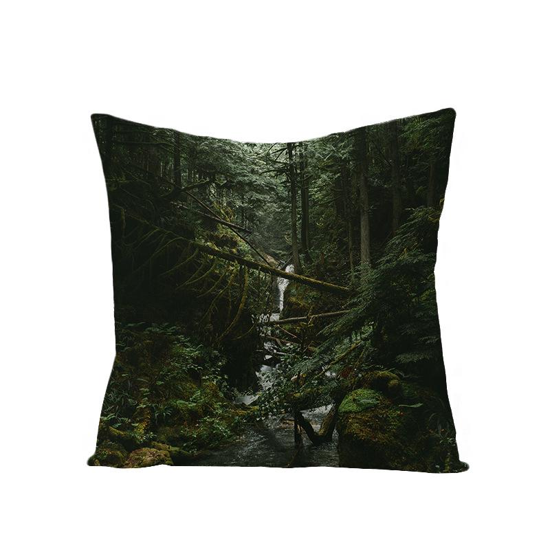 Zuhause Tropische Pflanze Grüne Blätter Polyester Kissenbezug Zuhause Nordischer Ins Stil Kissen Lendenkissenbezug