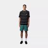 Carhartt WIP Chase Mesh Lined Side Seam Pocket Logo Embroidered Solid Drawstring Swim Shorts Men Swim Shorts Rainforest I035062-2Q9-XX