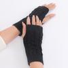 21cmx7.5cm Short Figure 8 Twist Half Fingerless Gloves For Women and Men