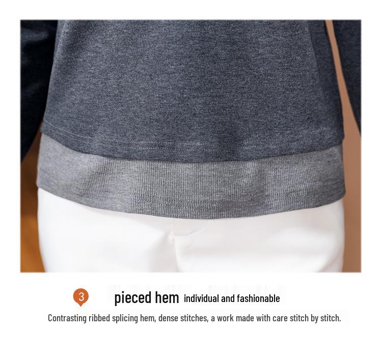 Elegant Korean Style Two-Piece Long-Sleeve Top for Women - Loose, Versatile, and Stylish Base Layer Shirt