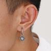 Moonstone Stainless Steel Hoop Earrings for Men Boys,Waterproof Stainless Steel Star Ear Drop,New Fashion Hiphop Jewelry Gifts