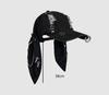 Original Korean Style Rabbit Ear Denim Perforated Baseball Cap for Women Four Seasons Washed Graffiti Hip Hop Duckbill Cap Trend